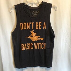 Fifth Sun Halloween Tank Top Size Medium “Don’t Be A Basic Witch”